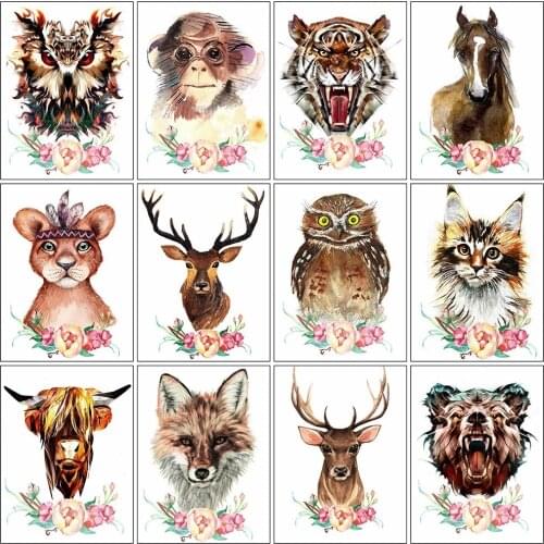 Full Square Drill 5D Diy Diamond Painting Cat 3D Diamond Embroidery Tiger Animals Cross Stitch Diamond Mosaic Flower Home Decor