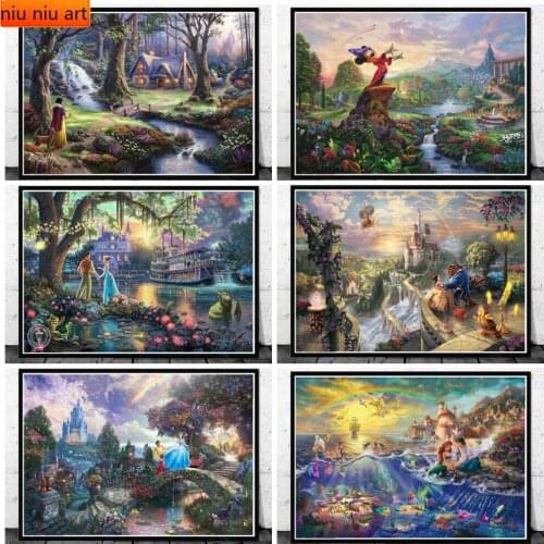 Diamond Painting Diy Full Diamond Embroidery Mickey Mouse Princess Lion King Diamond Mosaic Cross Stitch Kits Home Decoration