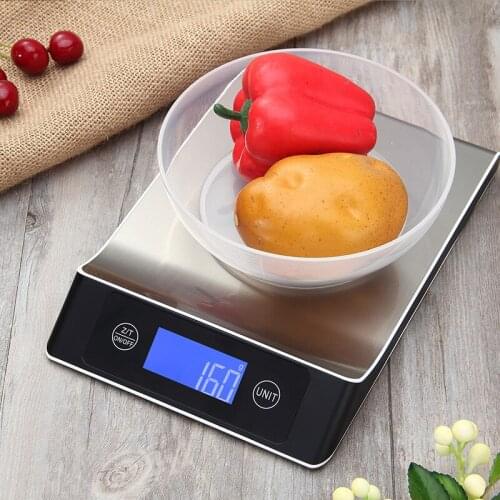 Household stainless steel kitchen scale platform scale 15kg parcel scale support OEM electronic scale 5kg accuracy 1g