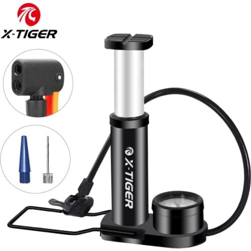 X-TIGER Bike Pump Ultra-light MTB Road Bicycle Tire Pump Inflator Schrader Presta Valve Hose Portable Foot Bicycle Air Pumps