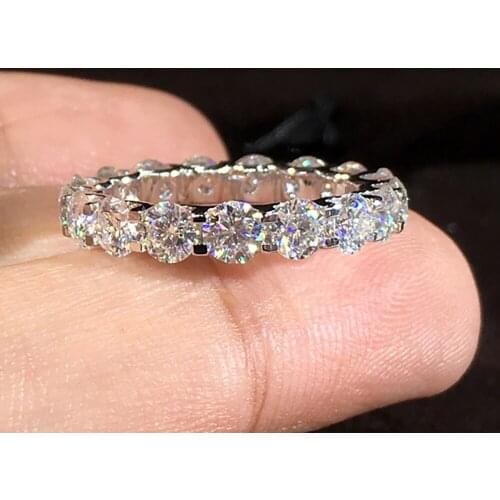 10K Au417 Gold Women Ring Moissanite Diamonds 0.2 Carart Round Luxury Classic Party Engagement Anniversary Ring Trendy Present