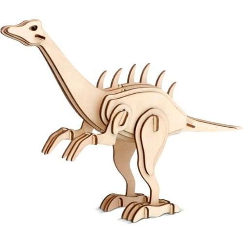 Laser cutting Jurassic World Assembly Kit Wooden 3D Building Blocks Dinosaurs Model Toys Kids DIY Painting Eductionnal Toys