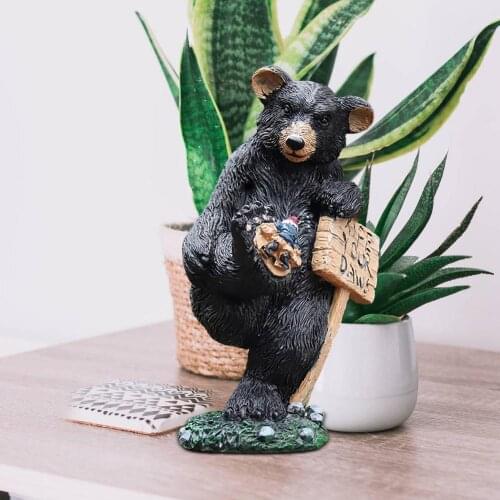 Bear And Gnome Statue Resin Home Furnishings Durable Resin Garden Decor Outdoor Stakes Dwarfs Figurine Ornaments Resin Crafts