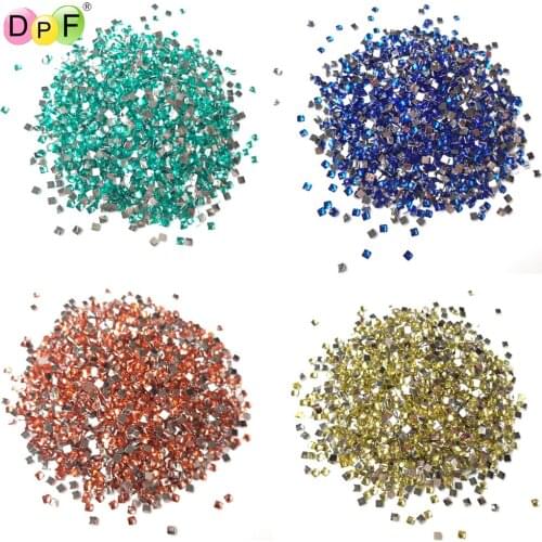 New Crystal Stones Colorful Shiny Square Crystal Diamond Painting Embroidery Rhinestone Mosaic Diamond