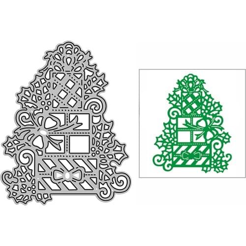 New Leafy Bow Gift Boxes Craft Embossing Mold 2021 Metal Cutting Dies for DIY Decor Scrapbooking Album and Card Making No Stamp