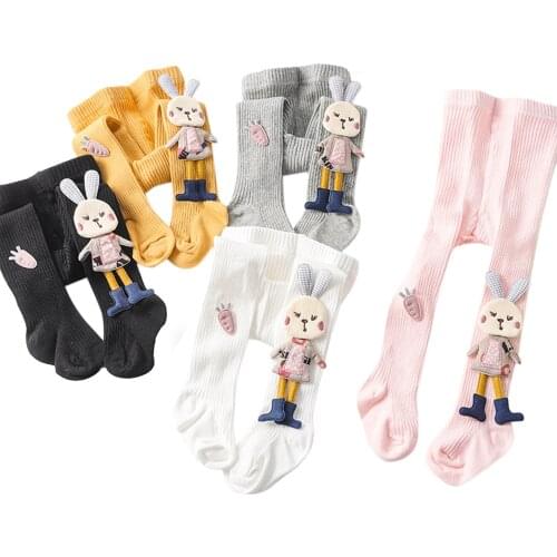 Baby Toddler Cotton Socks Infant Solid Color Cute Rabbit Cartoon Fruit Pattern Girls Boys Middle High Stockings