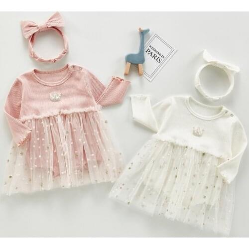 Newborn Girl Clothes Spring Summer Baby Girls Clothing Tutu Dress Party Birthday 0-24M Infant Princess Romper Baptism Outfits
