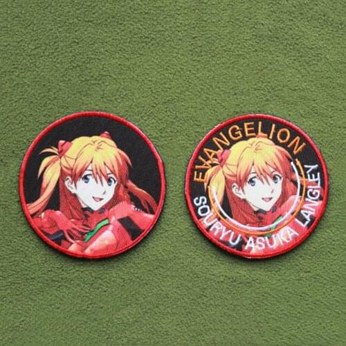 EVANGELION Embroidery Patches Animation Peripheral Cosplay Girls Armband Tactical Cartoon EVA-01 Printed Badge For Backpack Hat