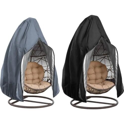 Outdoor Hanging Egg Chair Cover with Zipper Patio Garden Courtyard Rattan Wicker Swing Furniture Waterproof Dustproof Protector