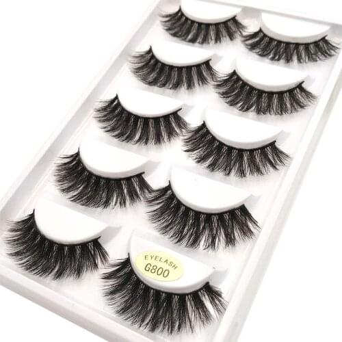 10/50/100boxs 100% Real Mink Fake Eyelashes 3D Natural False Eyelashes 3d Mink Lashes Soft Eyelash Extension Makeup Kit Cilios