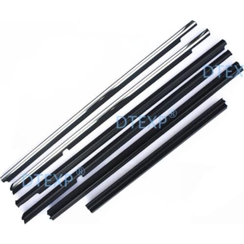 Window Glass Rubber for Lancer Ex Sealing Rubber for Lancer Gt Glass Protect Rubber Inner and Outside for Evo 10 X Chrome Black