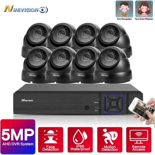 8CH CCTV System Wireless DVR NVR System 5.0MP IR indoor Outdoor Waterproof Dome AHD Security Camera System Surveillance Kit
