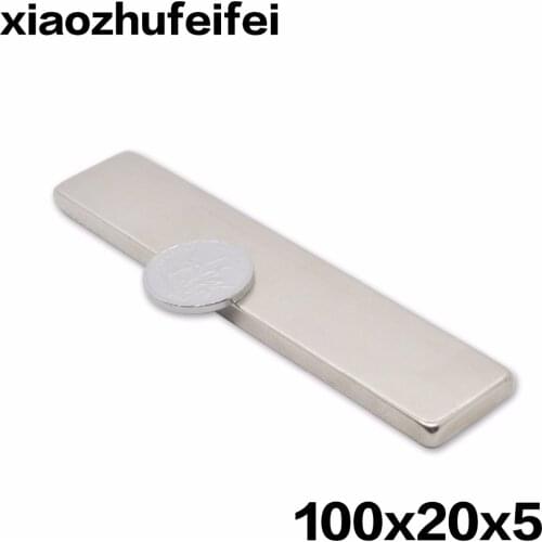 Xiaozhufeifei 1pc 100x20x5mm Super Powerful Neodymium Magnet 100x20x5 NdFeB magnet 100*20*5mm 100mm x 20mm x 5mm magnets