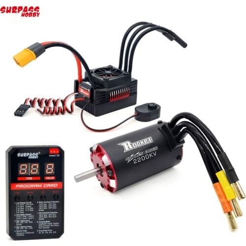 Rocket V2 Waterproof 3665 3800KV 3150KV 2750KV 2200KV Brushless Motor with 80A ESC for RC Car 1/10 Motor RC Rock Crawle