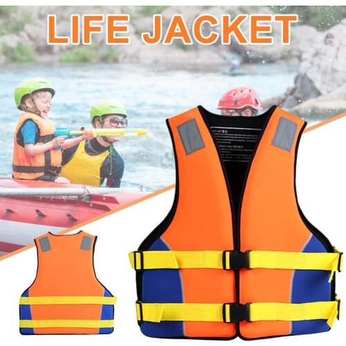 Waterproof Life Vest Thickened Boating Vest Swimming Boating Ski Drifting Life Vest Water Sports Jacket For Men Women Children