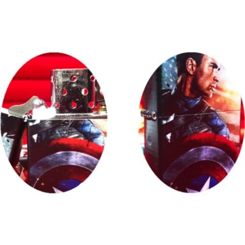 High-end Famous movie shield hero Kerosene gasoline petroleum oil cigarette lighter Nostalgia hinge outdoors Smoking igniter