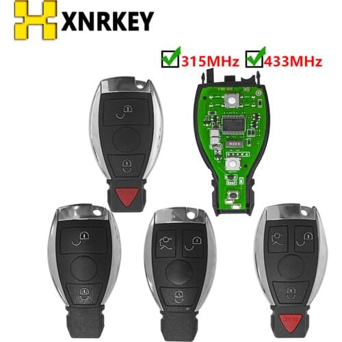 XNRKEY BGA Style 2/ 2+1 /3 /3+1 Buttons Remote Smart Car Key 433Mhz For MB Mercedes BENZ E S 2Supports Original NEC BGA Fob