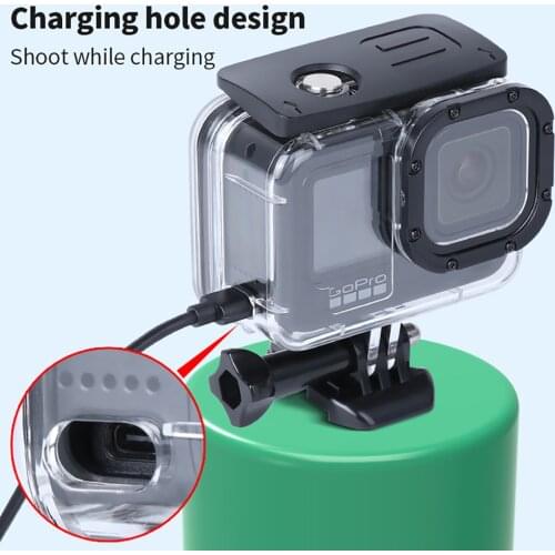 Protective Side Open Housing Case For Gopro 9 Action Camera Accessories Side Open Shell Protective Case Connectable Data Cable