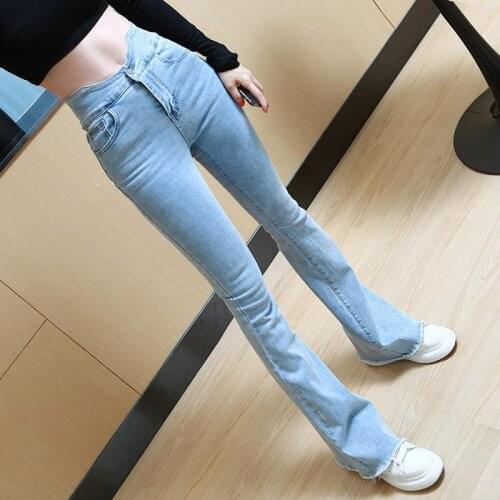 Woman Jeans Pants 2021 V-Shaped Waist Light-Colored Jeans Womens Casual Hip Lifting Trousers Pantalones Vaqueros Mujer