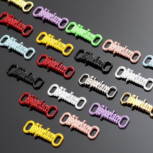 1 Pair DIY Letter Shoelace Buckle Sneaker Shoe Decorations Stylish Sports Kits Metal Shoelaces Accessories Buckle Laces A-J03