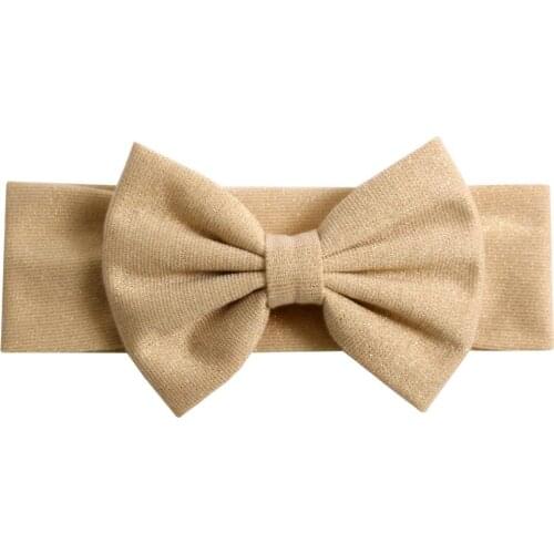 1pcs Wide Stretch Headbands Big Bow Headband Cap Knit Fabric Turban For Girls Kids Hairband Headwraps Children Hair Accessories