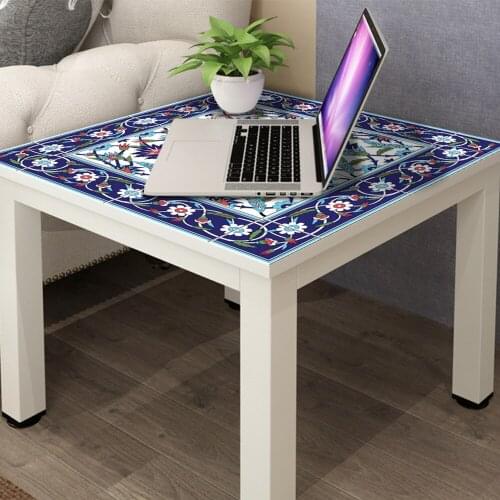 55x55cm Retro DIY Wall Stickers Self Adhesive PVC Cafe Desk Wallpaper For Kitchen Living Room Table Waterproof Home Decor Decals