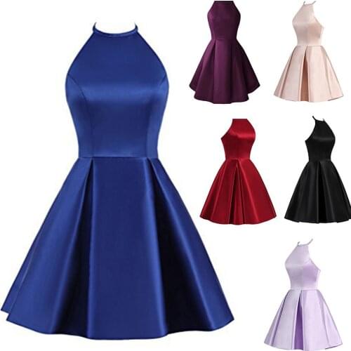 Spaghetti Straps Ruched Satin Homecoming Dresses Knee Length Short Evening Gowns Dark BlueFormal Party Robes De Soiree