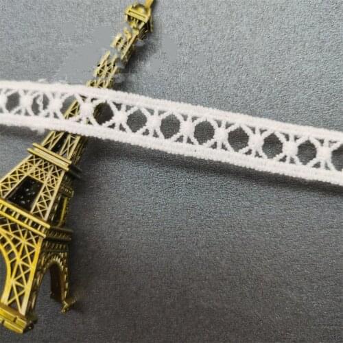 1Yd White Lace Trim Ribbon Fabric Crochet Applique Embroidered Sewing Craft DIY