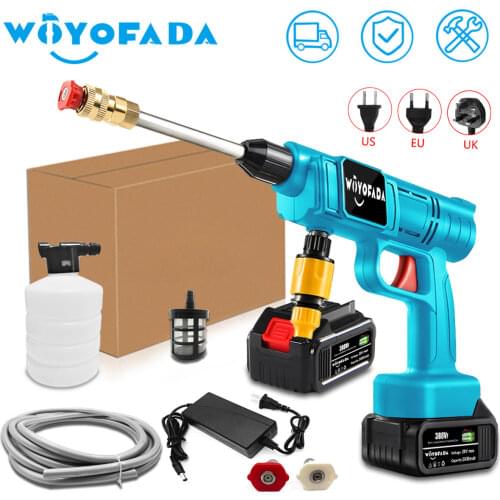 18V Wireless High Pressure Car Wash Water Gun Portable High Pressure Washer Foam Generator for Makita 18V Battery