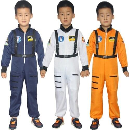 2021 Halloween Kids Astronaut Costume Space Suit Pilots Jumpsuit Party Costumes Cosplay Boys Professional Experience Hot Free