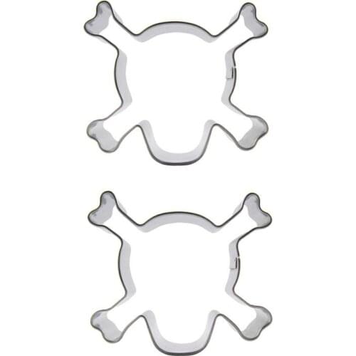 Skeleton Head shape 2 piece biscuit cutting molds, baking tools, cake decorating soft candy tools