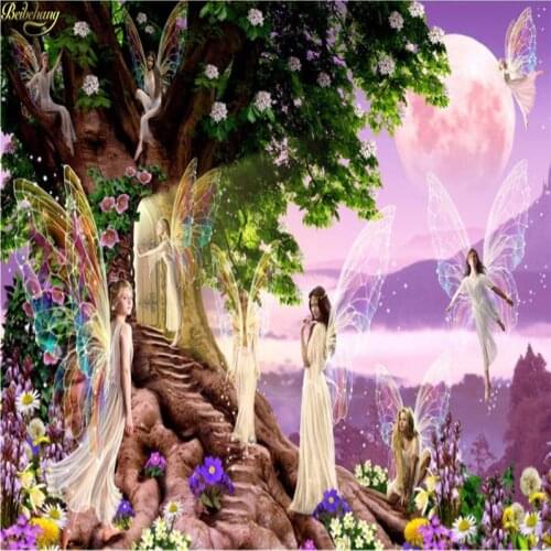 Beibehang costom wall mural Childrens room bedroom living room sofa backdrop wallpaper wonderful fairy photo wall paper sticker