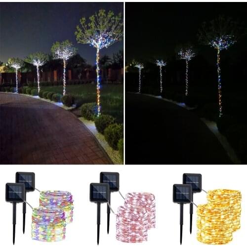 Fairy Lights Solar Garland Led String Lights Outdoor Christmas Lights String Christmas Decor For Tree Home Garden New Year 2022