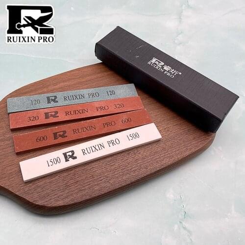 Ruixin hot sale sharpening stone fixed knife sharpener Dedicated Whetstone White alundum knife sharpener 120 320 600 1500grit