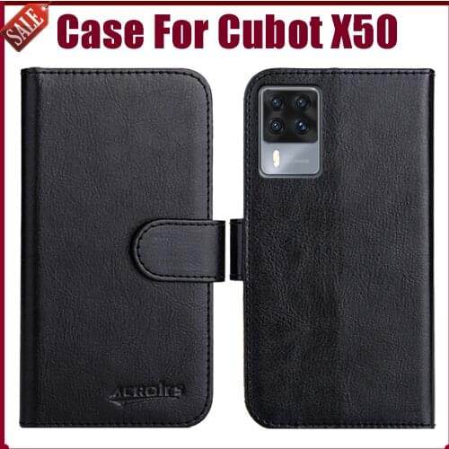 Hot! Cubot X50 Case 6.67" Fashion 6 Colors Flip Soft Leather Phone Wallet Cover For Cubot X50 Case Card Solts
