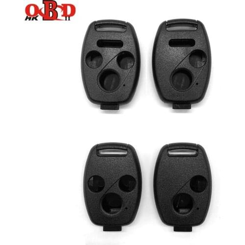 HKOBDII 10PCS,2/3/4 Buttons General Replacement Remote Key Case Shell for Honda Accord Civic Without Chip Groove and Blade+Logo