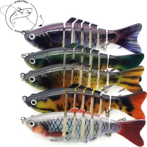 Artificial Seven-Segment 10cm/15.7g Plastic Fishing Bait Diving Depth0.6-1.5M Anti-Corrosion Bionic Fishing Lure Hard Bait
