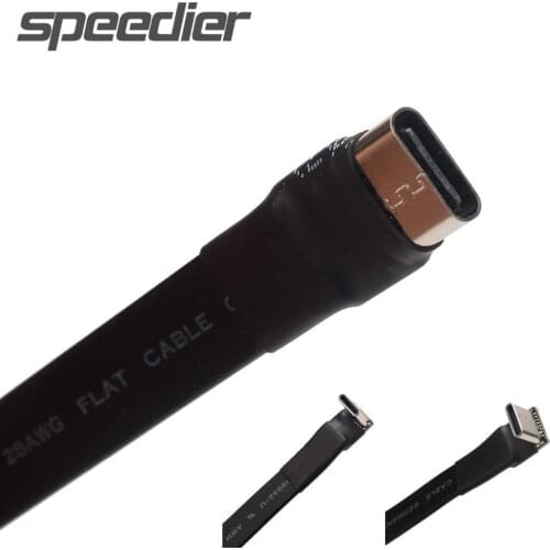 ADT Shielded FPV USB2.0 Cable USB Type C To USB C Male/Female Extension Cable Up/Down Angled Data Flat Adapter Cord Up To 480M