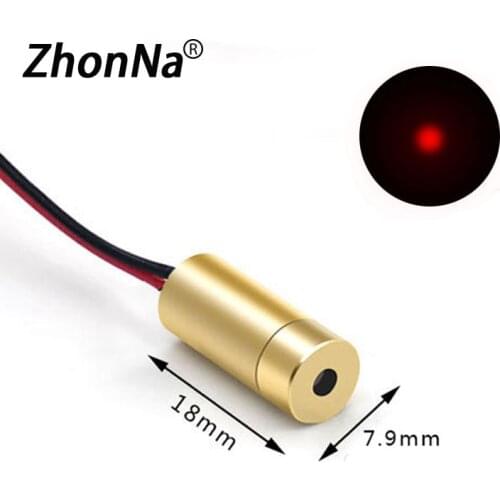650nm 10mW Red Light Laser Module Dots Graphics Professional Laser Module Positioning Sight Accessories Copper Head 2.3-5V