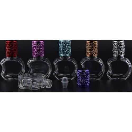 Wholesale Mini Apple Shaped Perfume Bottle 10ml With Metal Roller Ball High Quality Glass Perfume Bottles