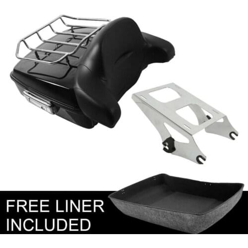 Motorcycle Chopped Pack Trunk Backrest Luggage Rack For Harley Tour Pak Touring Road King Road Glide Street Glide 2014-2020