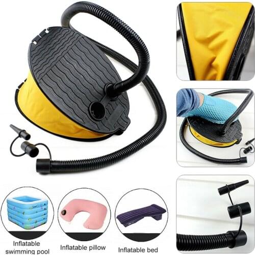 Foot Air Pump Portable 3L Soft Bellow Oxford Cloth Solid Plastic Foot Pump Fast Inflator For Inflatable Pool Bike Cycling Parts