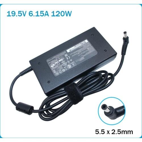 Original Chicony 120W Power Adapter for MSI GE60 GE70 GP60 PE62 GE72 GF63 16J6 16GH AC DC Laptop Charger A12-120P1A 19.5V 6.15A
