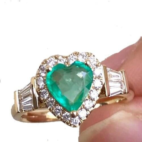 Popular Diamond-encrusted Electroplating Peach-shaped Love Zircon Ring Jewlery for Women Wedding Jewellery