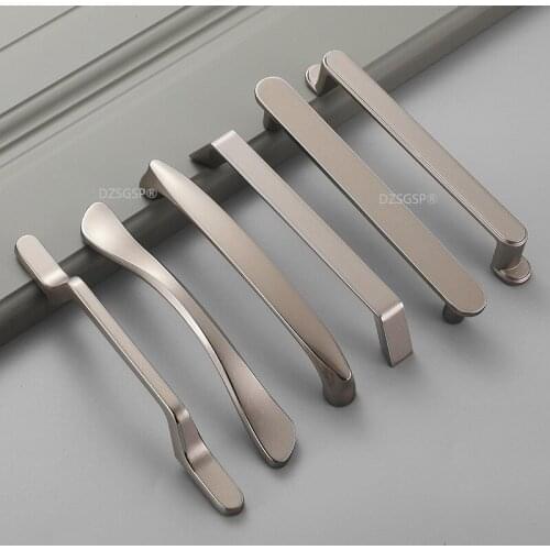 American Style Cabinet Drawer Handle Zinc Alloy Silver Furniture Closet Knobs Arc Kitchen Cupboard Hardwares Case Pulls