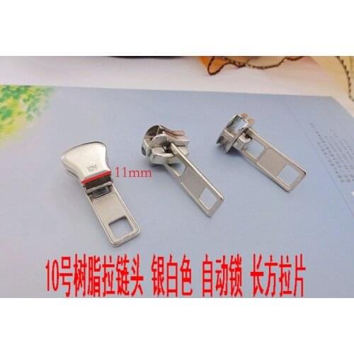 10#zipper sliders over size silver used for resin zipper /pullers plating auto lock zinc alloy 5pcs garment hardware accessories