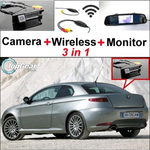 3 in1 Special WiFi Rear View Camera + Wireless Receiver + Mirror Monitor EASY DIY Parking Backup System For Alfa Romeo AR GT