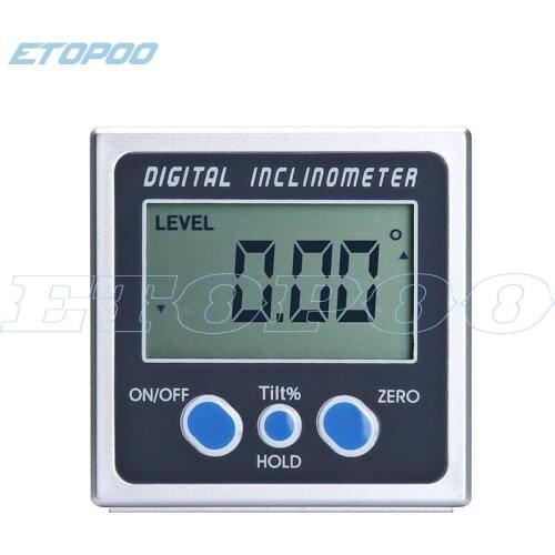 Digital Bevel Box Angle Gauge Meter Electronic Digital Spirit Level Protractor plastic Inclinometer Magnets base