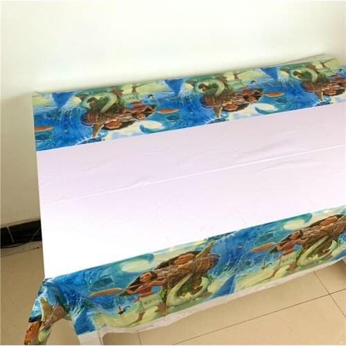 Moana Theme 180*108cm Baby Shower Disposable Tablecloths Kids Birthday Party Supply Party Table Cover Decoration For Girls Boys