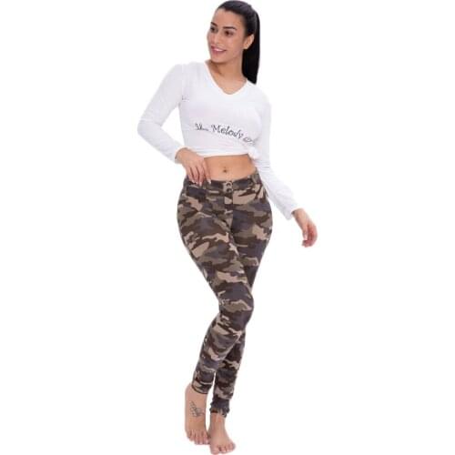 Gym Fairy Butt Lift Up Army Pant Women Camouflage Middle Waist Skinny Slim Fit Work Out Tight Leggings Camo Push Up Shapewear